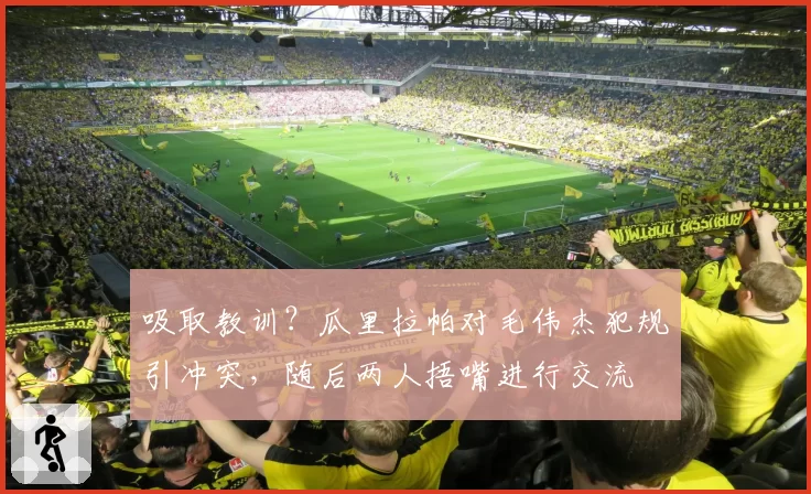 吸取教训？瓜里拉帕对毛伟杰犯规引冲突，随后两人捂嘴进行交流