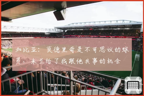 加比亚：莫德里奇是不可思议的球员，米兰给了我跟他共事的机会